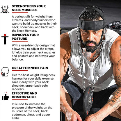Head Neck Weight Lifting Straps,